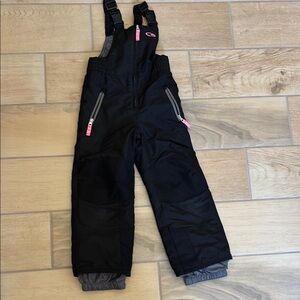 Kids Black Snow Bib Overalls